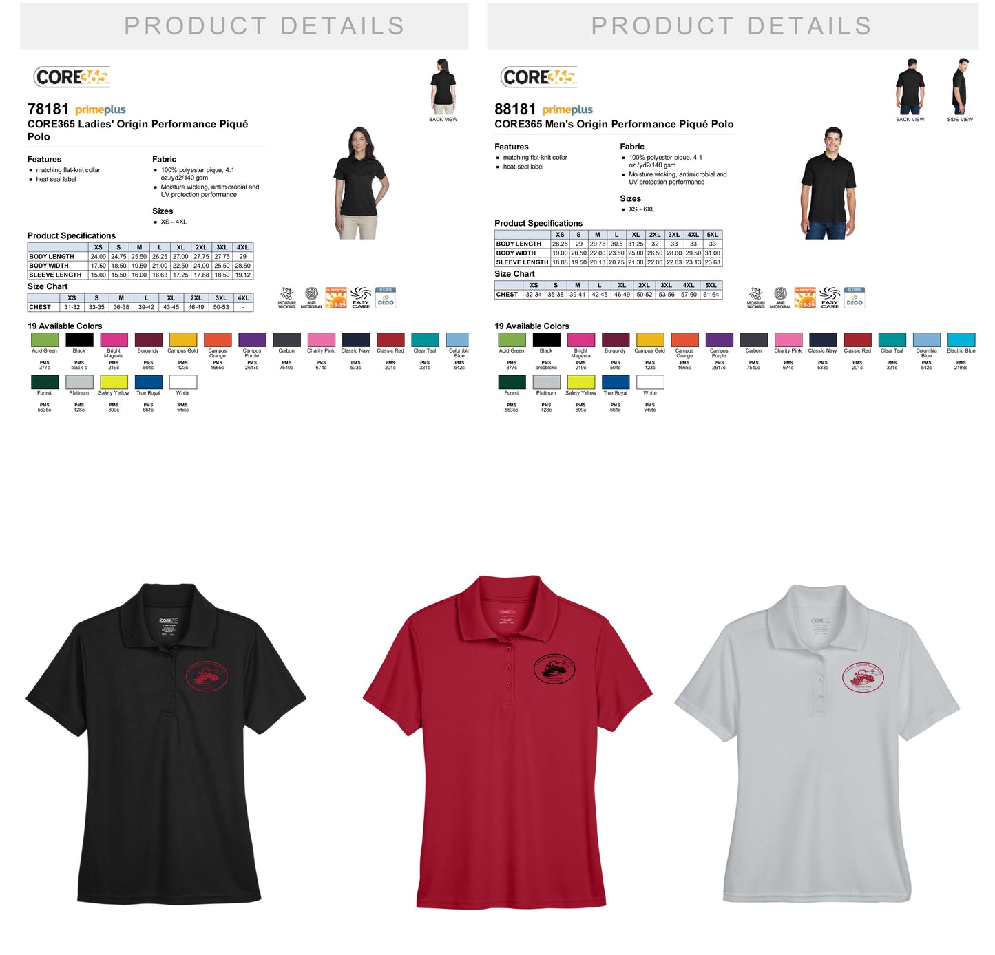 DeQuincy Federated Service League Performance Polo