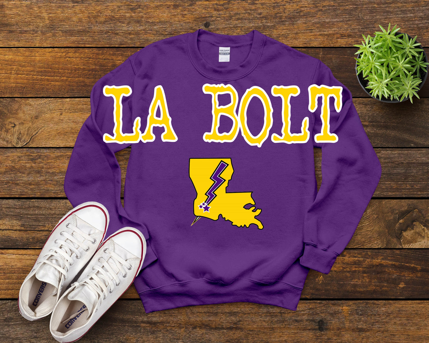LA BOLT Jumbo Grunge Sweatshirt