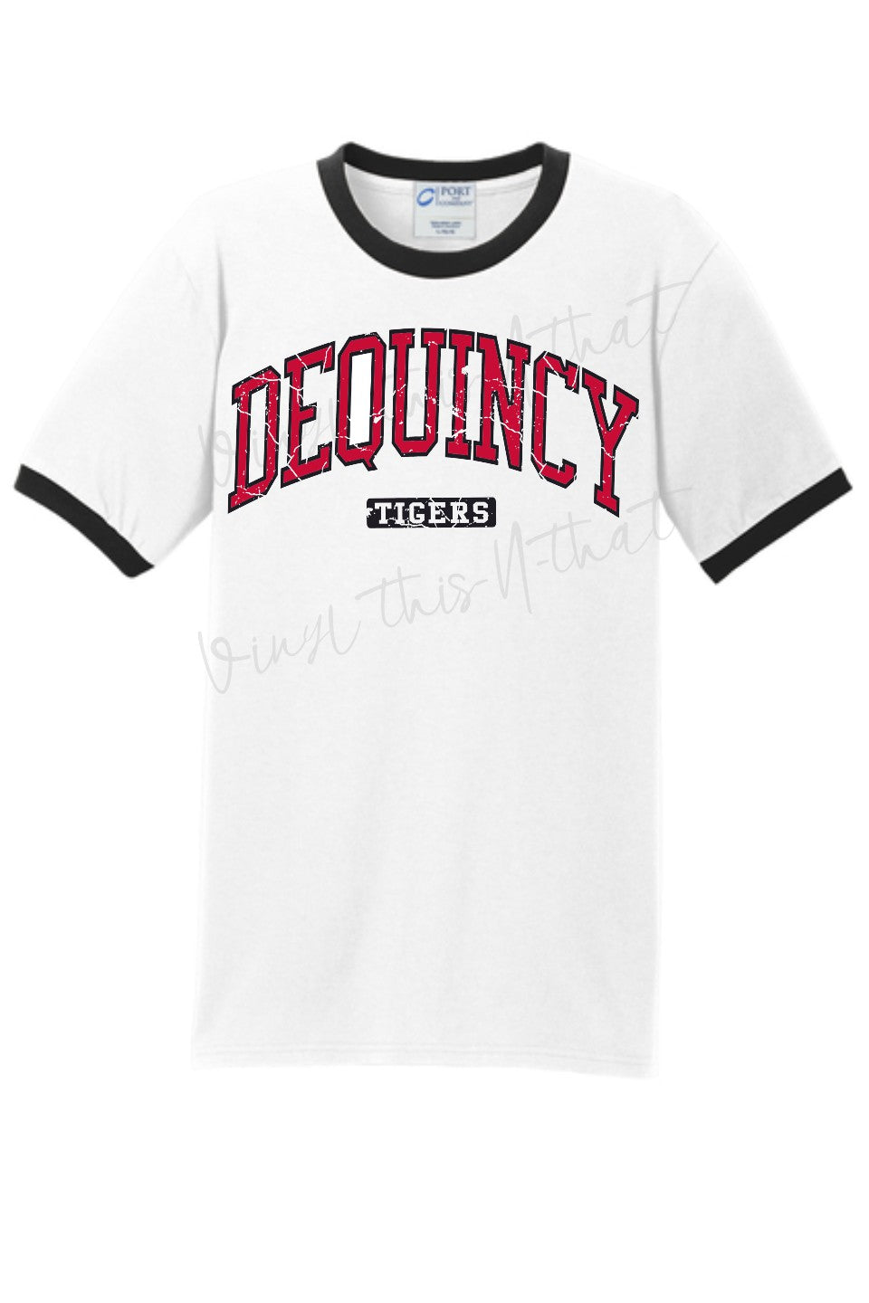DeQuincy Tigers Ringer tee