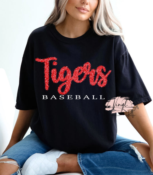 Tiger Baseball Faux Tinsel