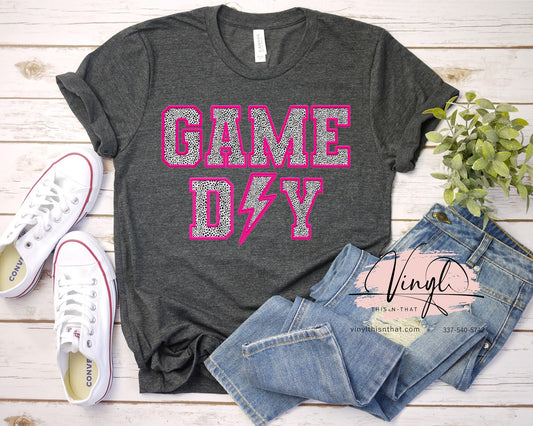 Game Day Neon outline tee