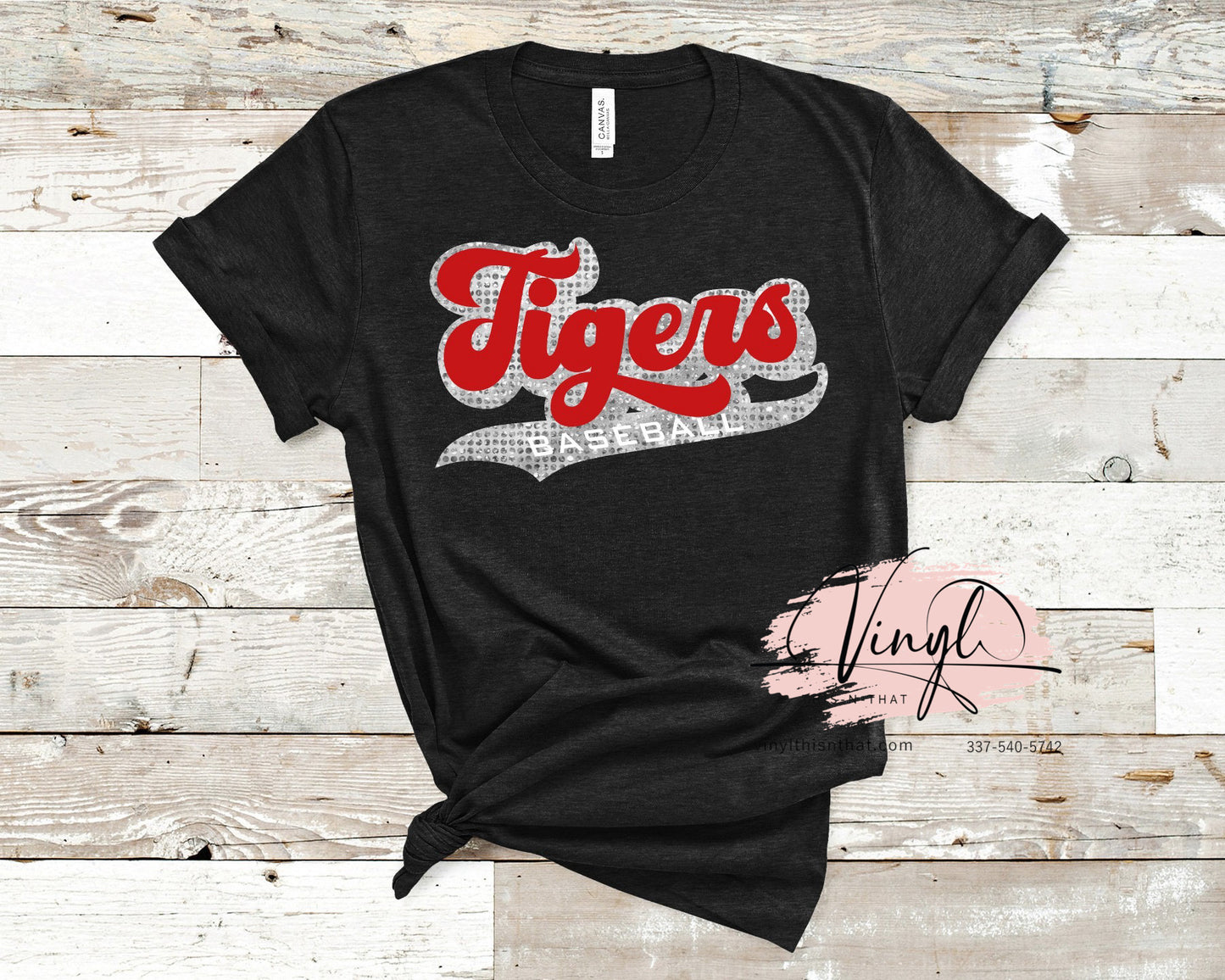 Tigers Baseball or Softball FAUX SEQUIN