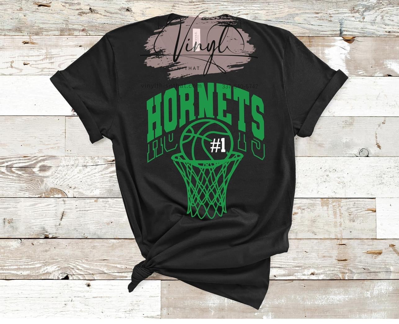 Mascot Basketball Tee - personalized with player number or mascot