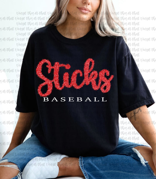 Sticks Baseball Faux Tinsel