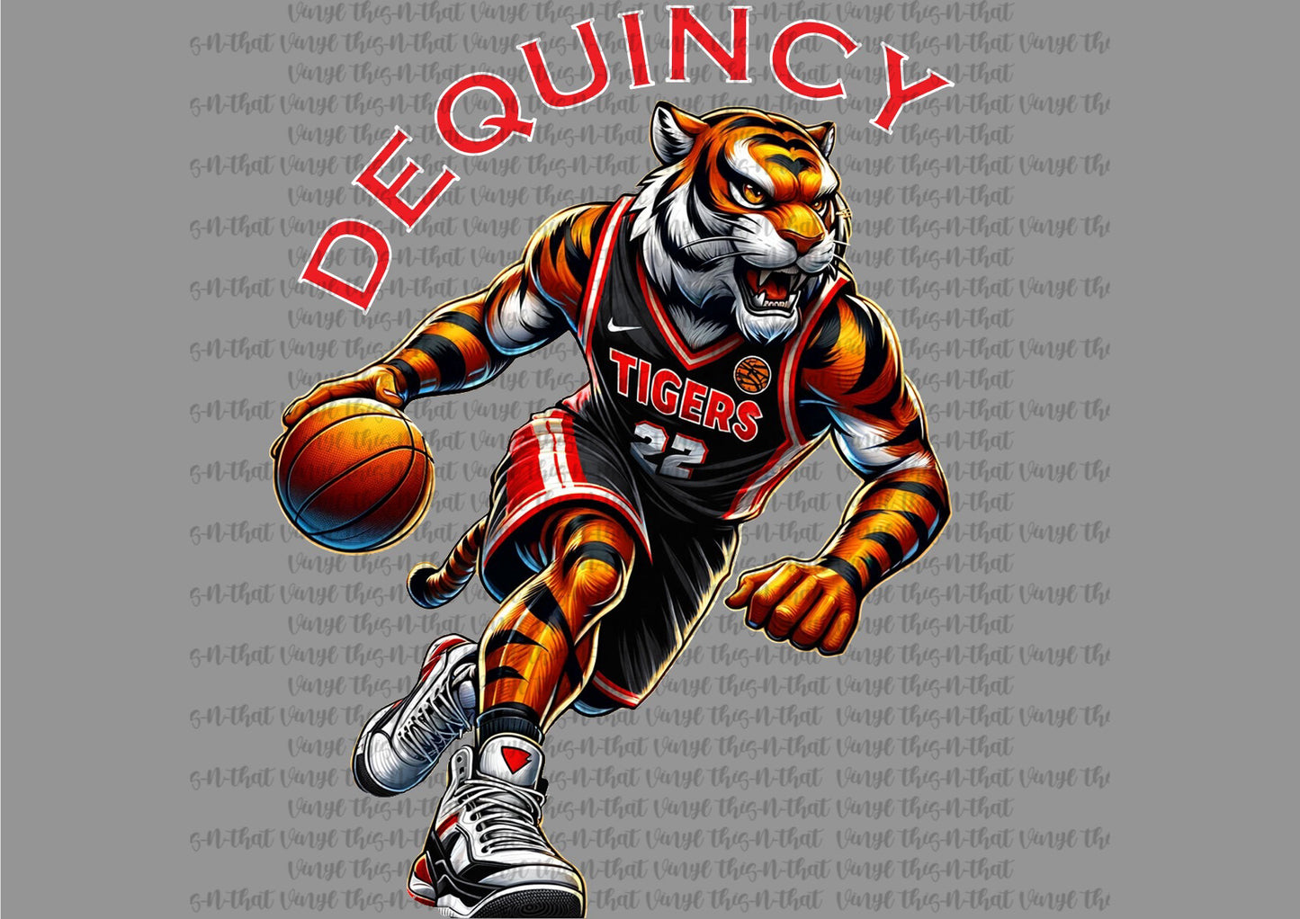 DeQuincy Basketball with mascot