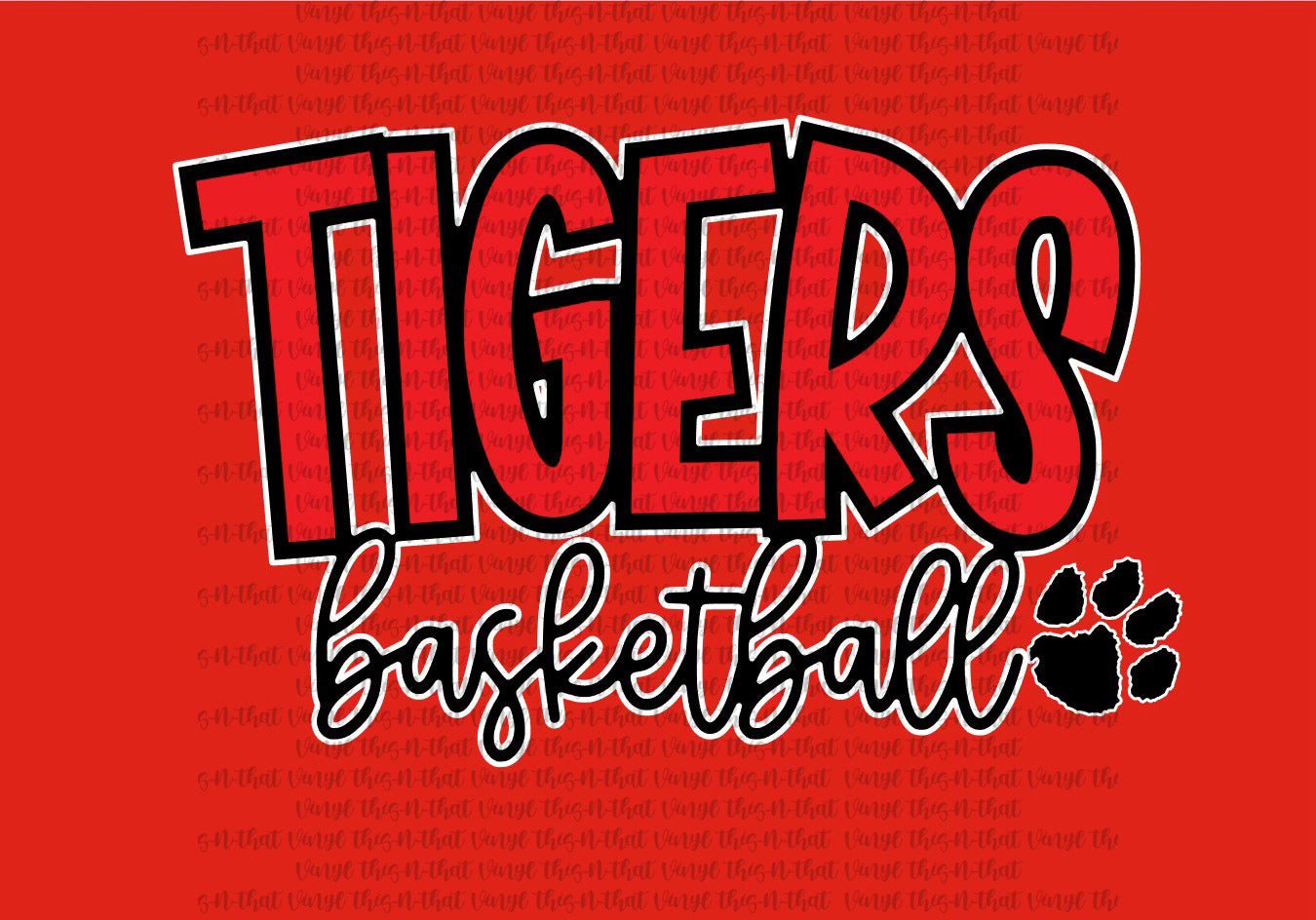 Tigers Basketball with script