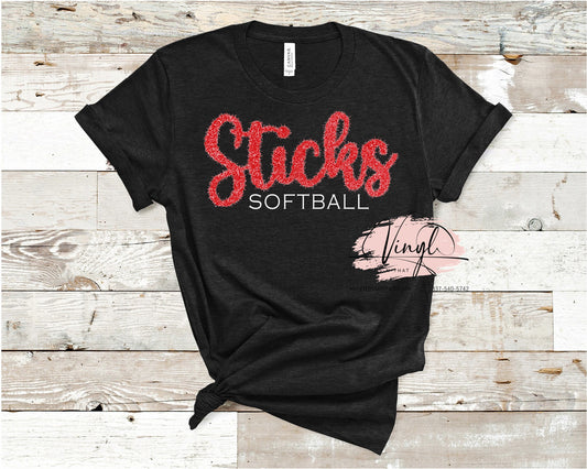 Sticks Softball Faux Tinsel