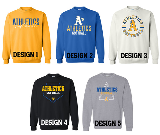 Athletics Softball Crewneck Sweatshirt (ADULT)