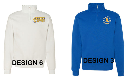 Athletics Softball Unisex 1/4 zip sweatshirt