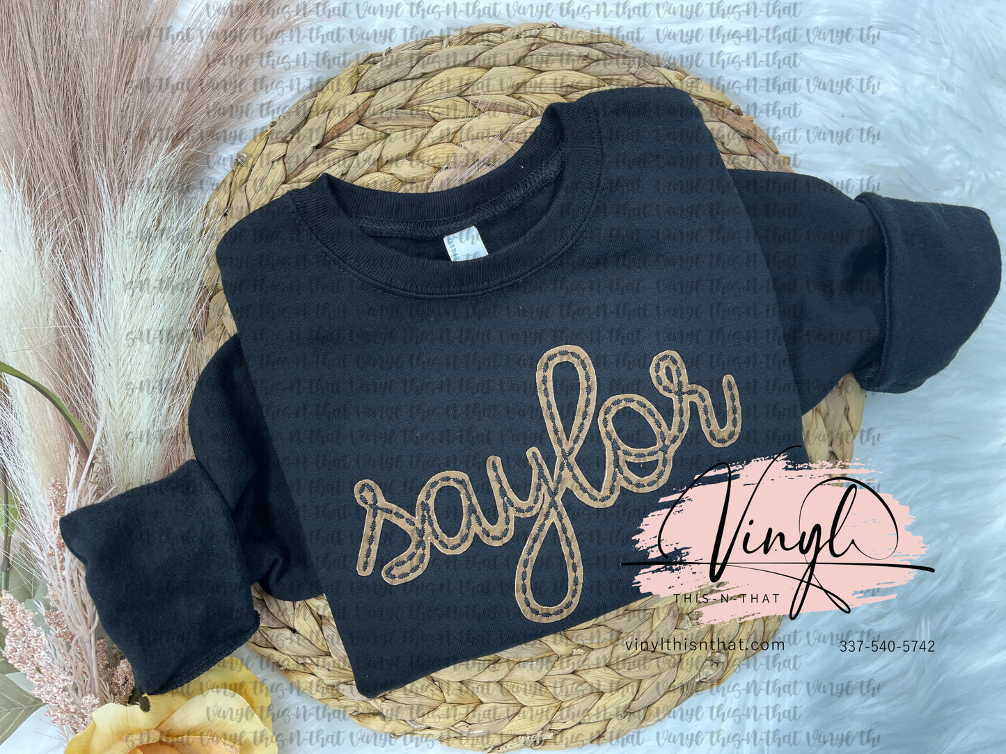 CUSTOM Felt Stitched Kids Sweatshirt