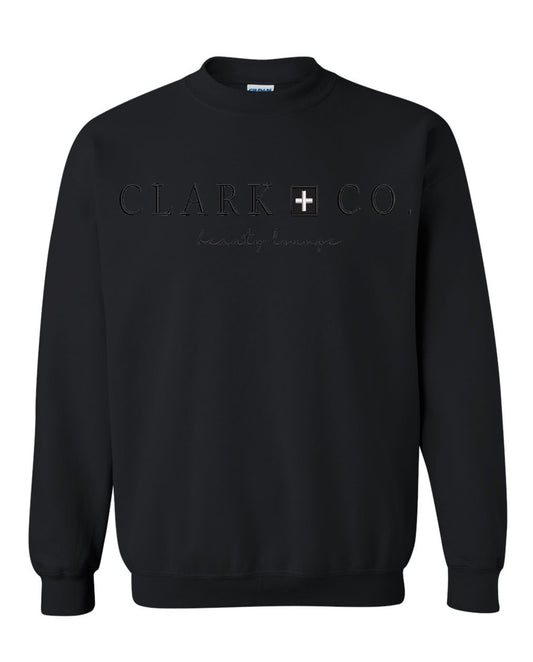 Clark + Co. Basic - Embroidered Tee or Sweatshirt (3D) BLACK