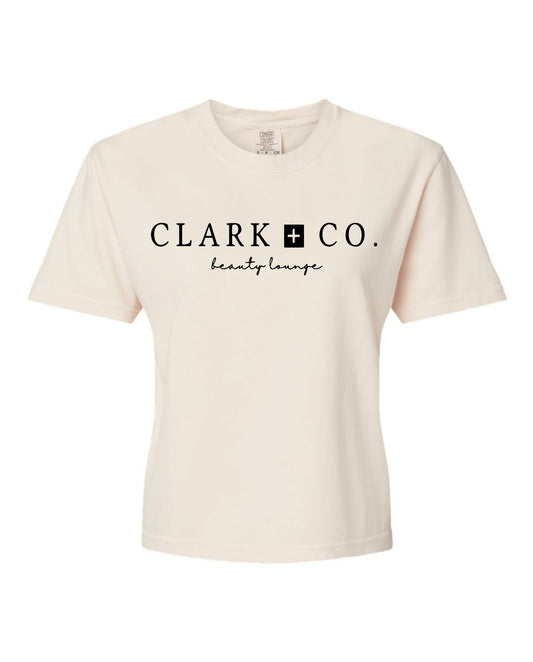 Clark + Co. Basic Printed Tee - COMFORT COLORS BOXY CROP