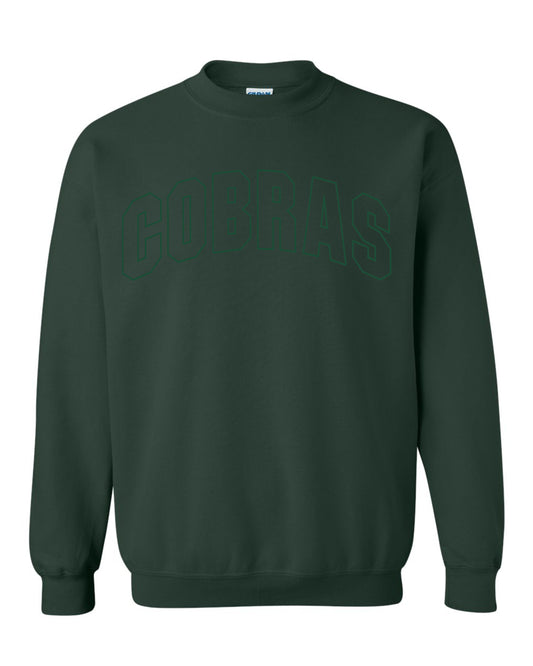 COBRAS Tone on Tone Block Logo - Embroidered Sweatshirt