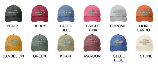 Little Magnolia Preschool Beach Washed Dad Cap (ADULT)