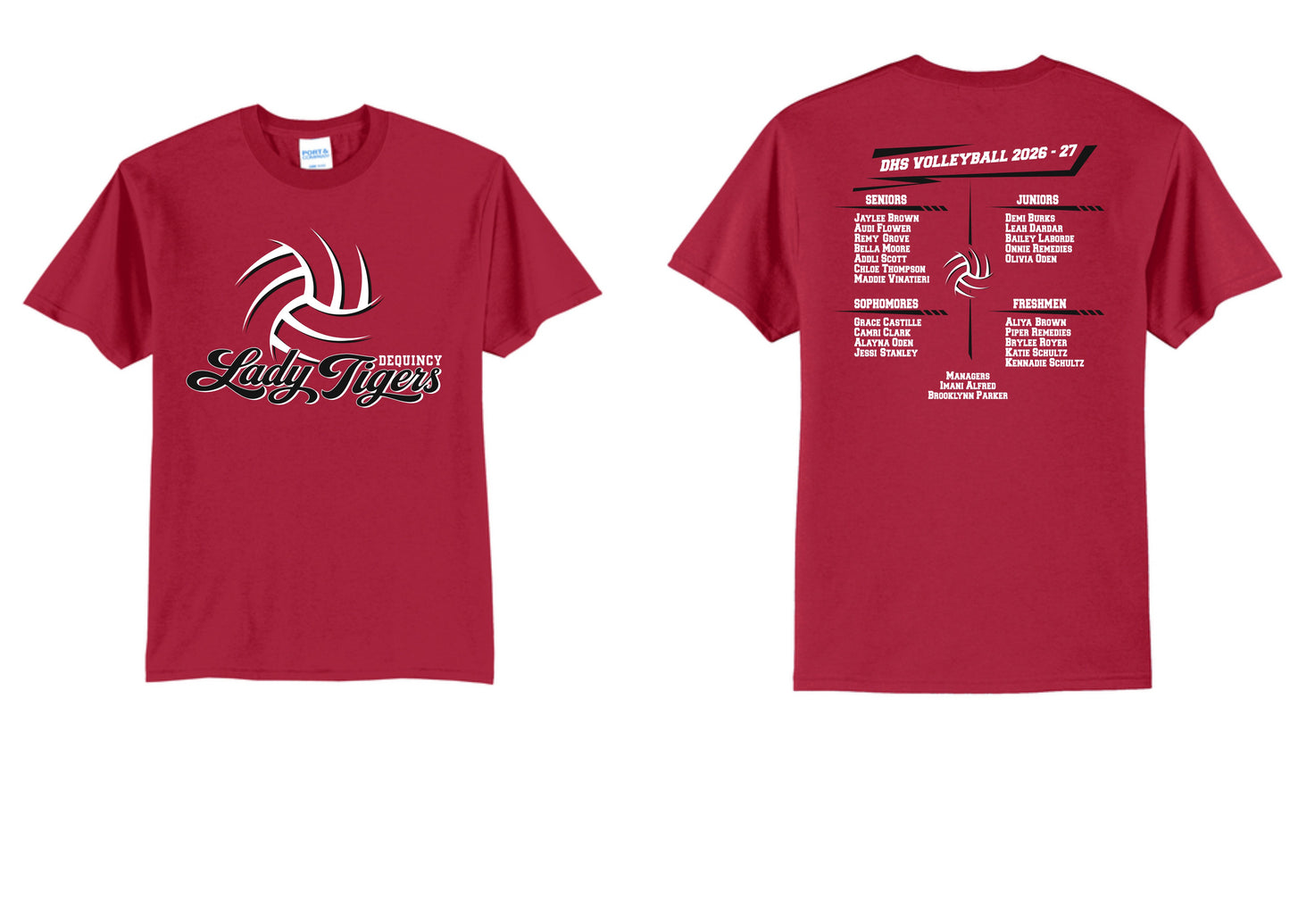 Lady Tiger Volleyball Fan Tee