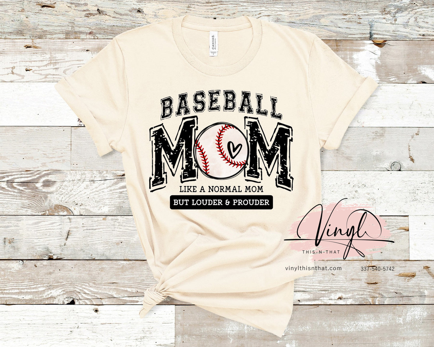 Baseball Mom Distressed Tee