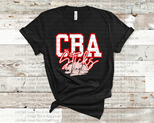 CBA Sticks handwritten/block