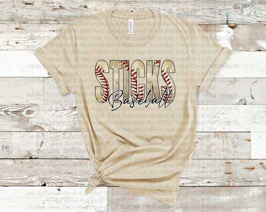 Sticks dirty baseball