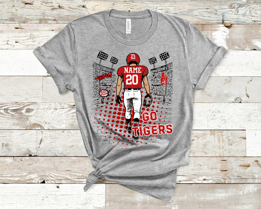 Tiger Football Custom Player Tee