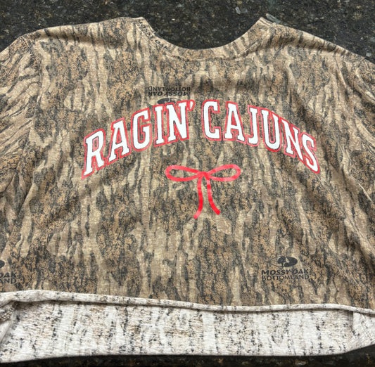 Marsh Camo Ragin’ Cajuns Crop Tee