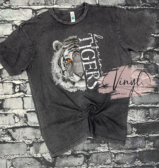 Vintage DeQuincy Tigers 1/2 Mascot Tee