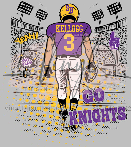 Knights Football Custom Player Tee