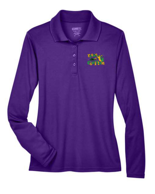 Krewe du Couillon Logo Polo Long Sleeve