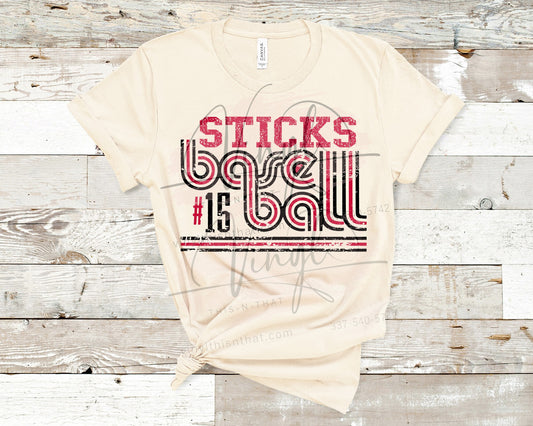 Sticks Baseball font trio