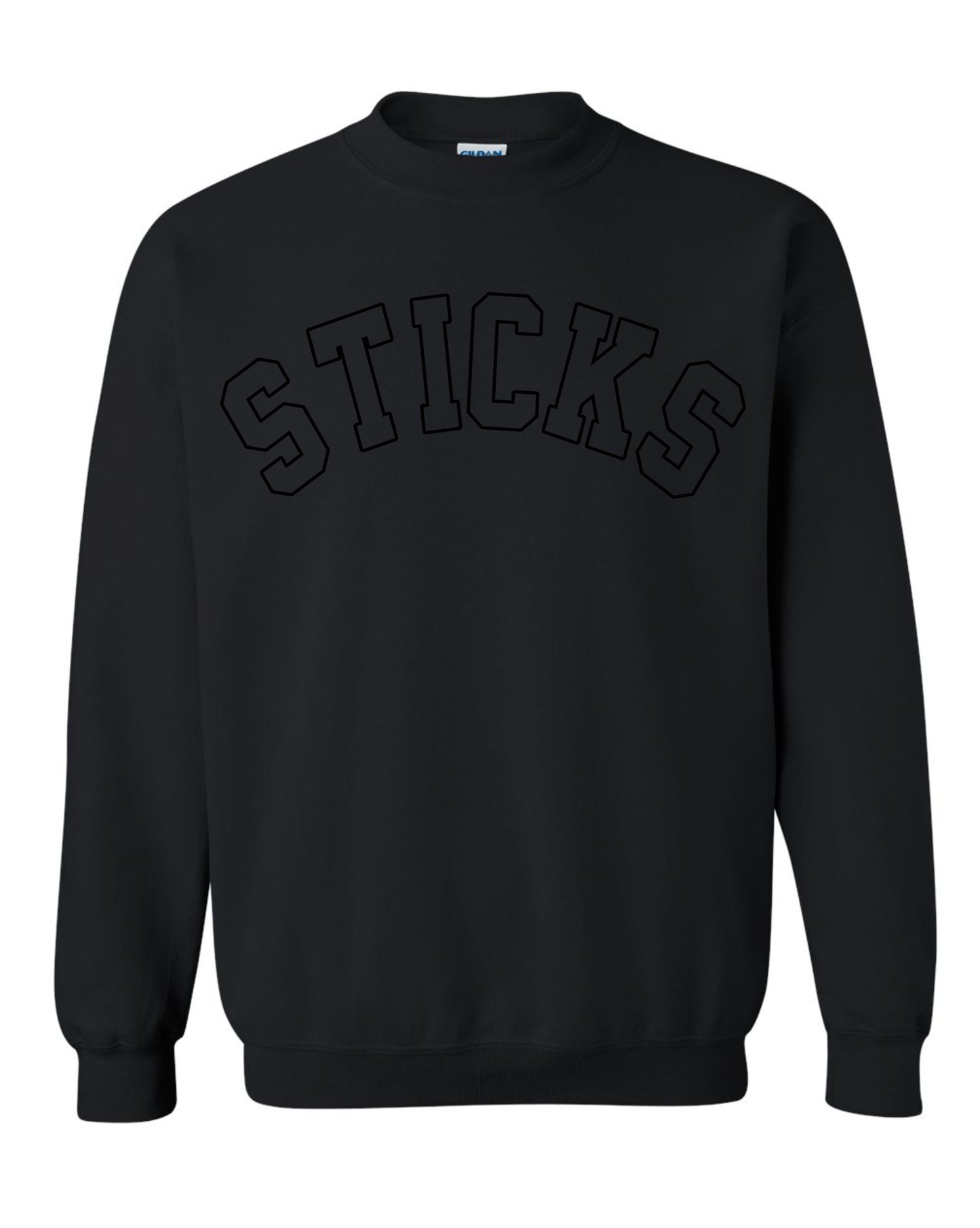 Sticks Tone on Tone Block Logo - Embroidered Sweatshirt