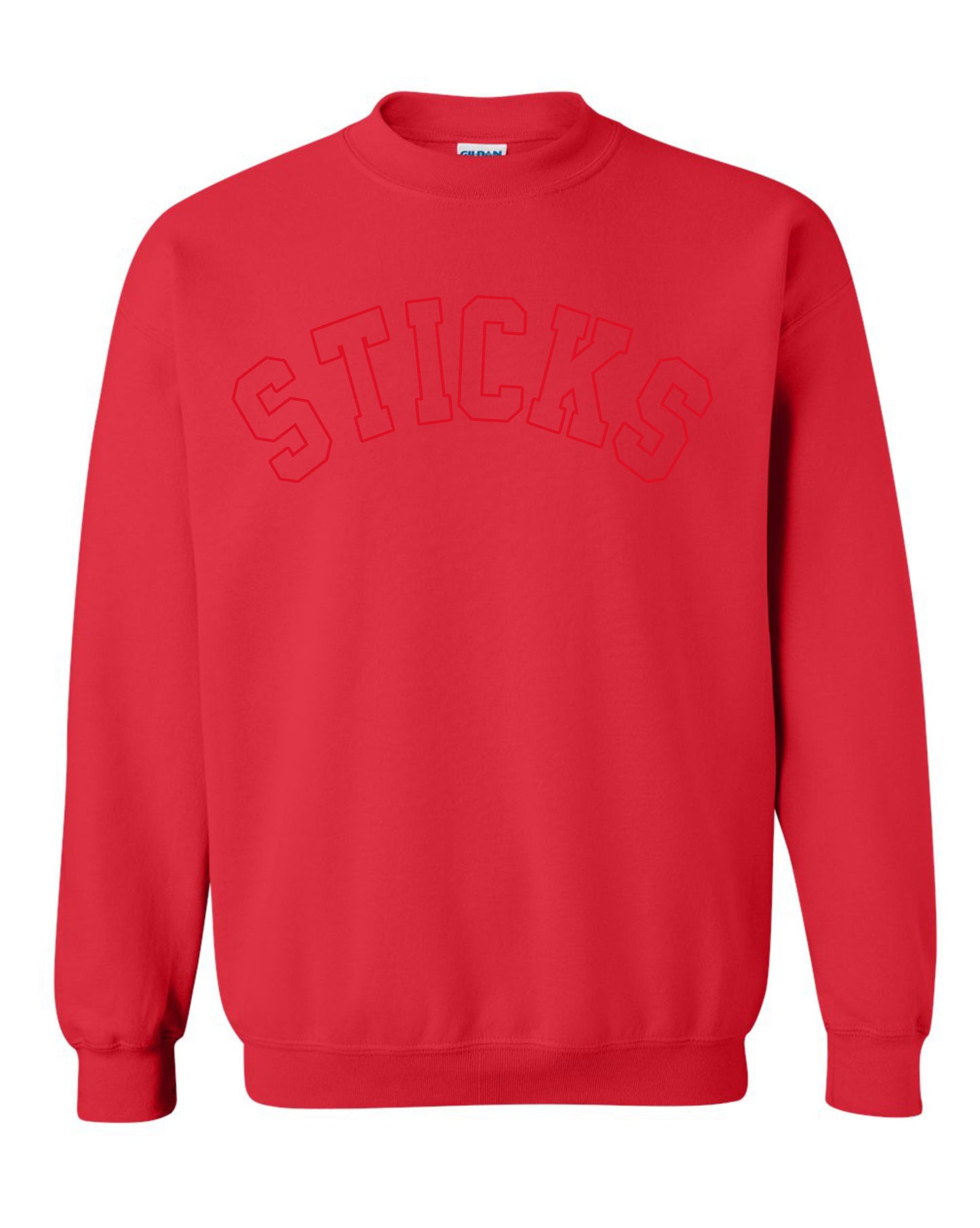 Sticks Tone on Tone Block Logo - Embroidered Sweatshirt