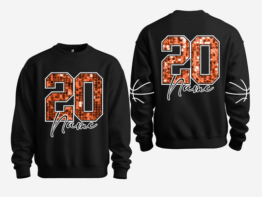 Custom Sport Name/Number (FAUX SEQUIN)