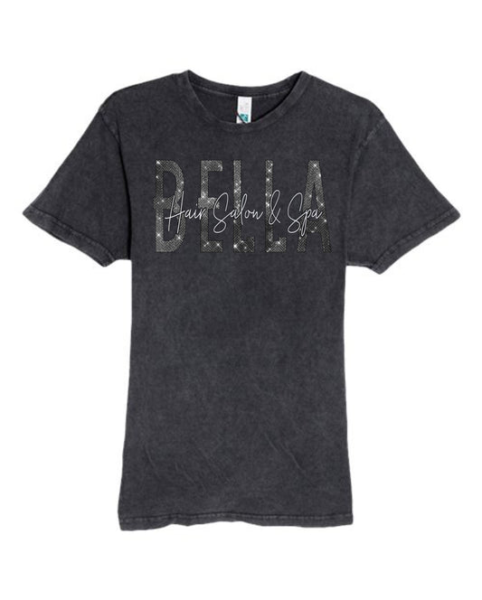 Bella Hair Salon & Spa Basic Faux Rhinestone Printed Tee