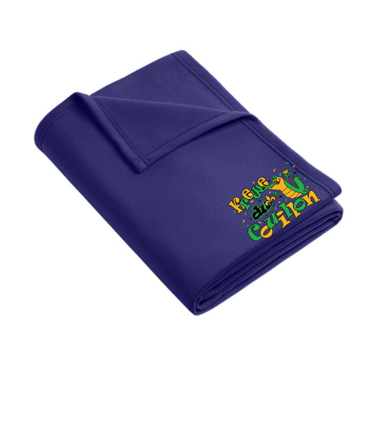Krewe du Couillon Logo Sweatshirt Blanket