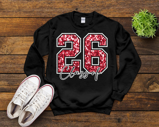 Class of '26 faux sequin