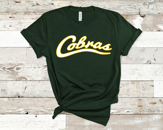 Cobras Baseball Script Logo Tee - Adult