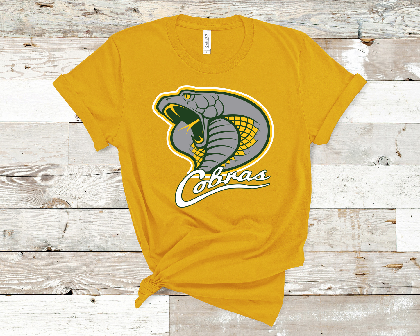 Cobras Baseball Logo with Script Tee - Adult