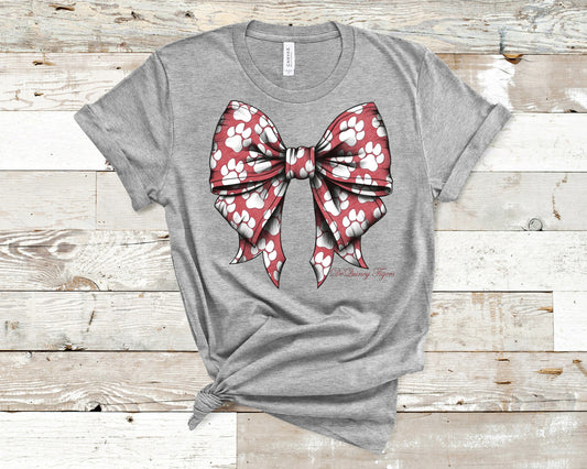 Paw Print Coquette Bow