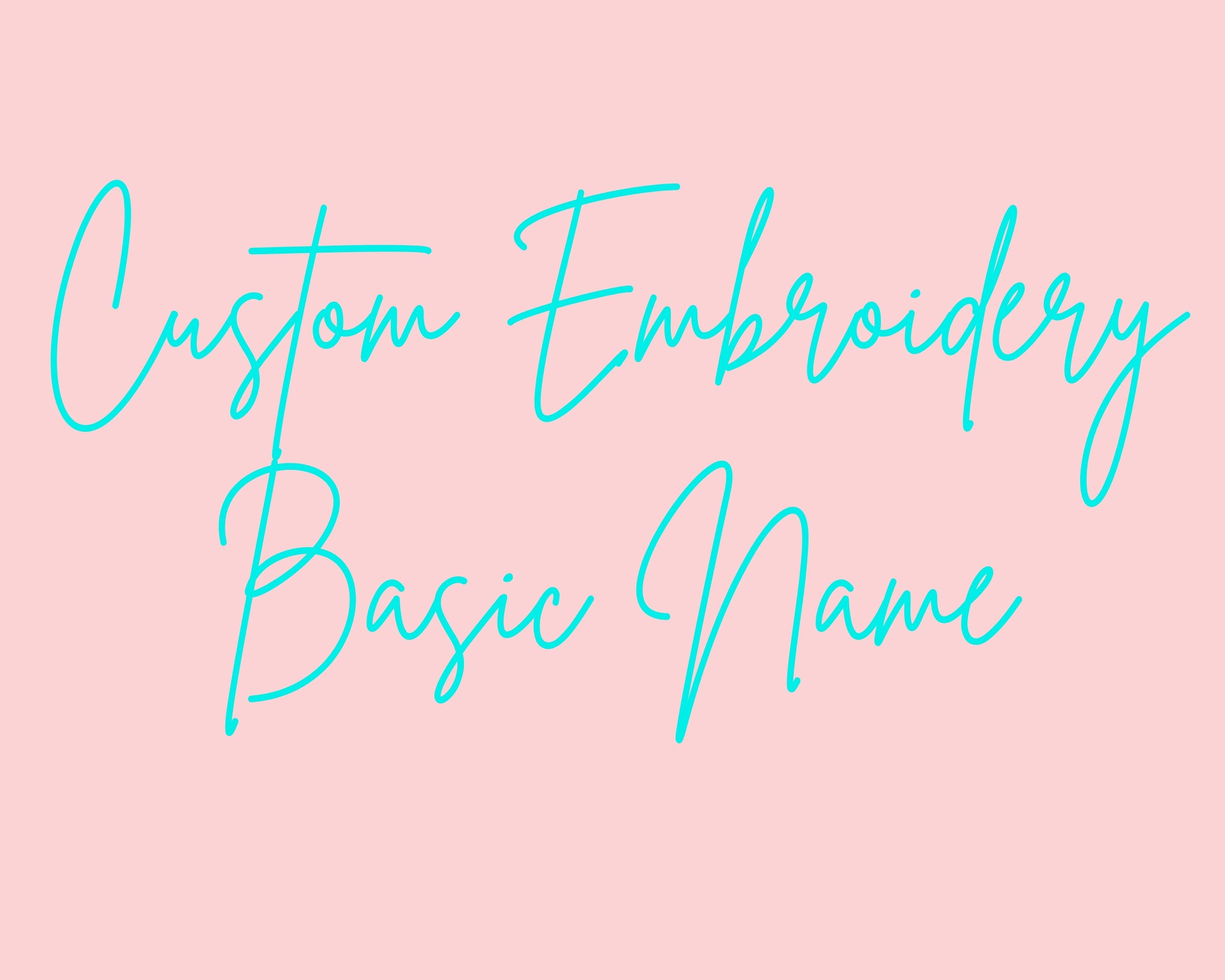 CUSTOM ORDER BASIC NAME EMBROIDERY Vinyl thisNthat