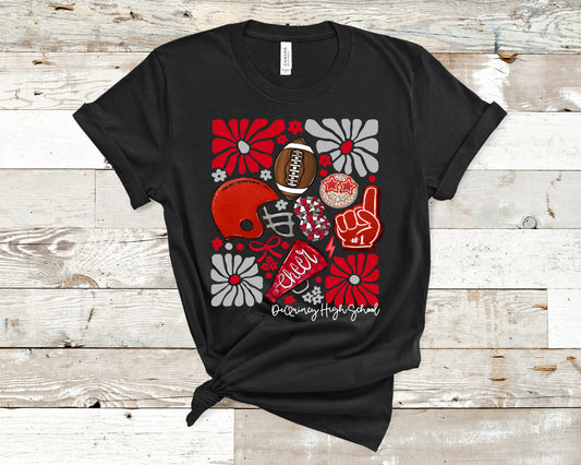 DeQuincy Tigers Floral Football