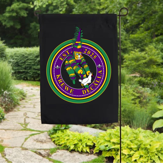 Krewe Decalla Logo Garden Flag