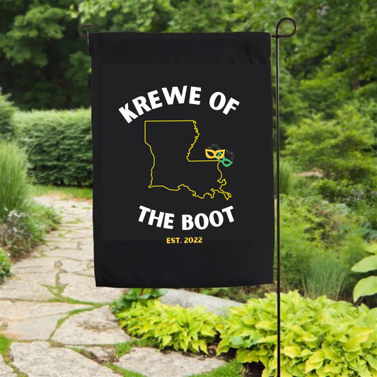 Krewe of the Boot Logo 2 Garden Flag