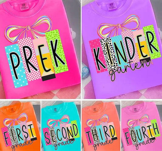 Neon Coquette Back to School Grades