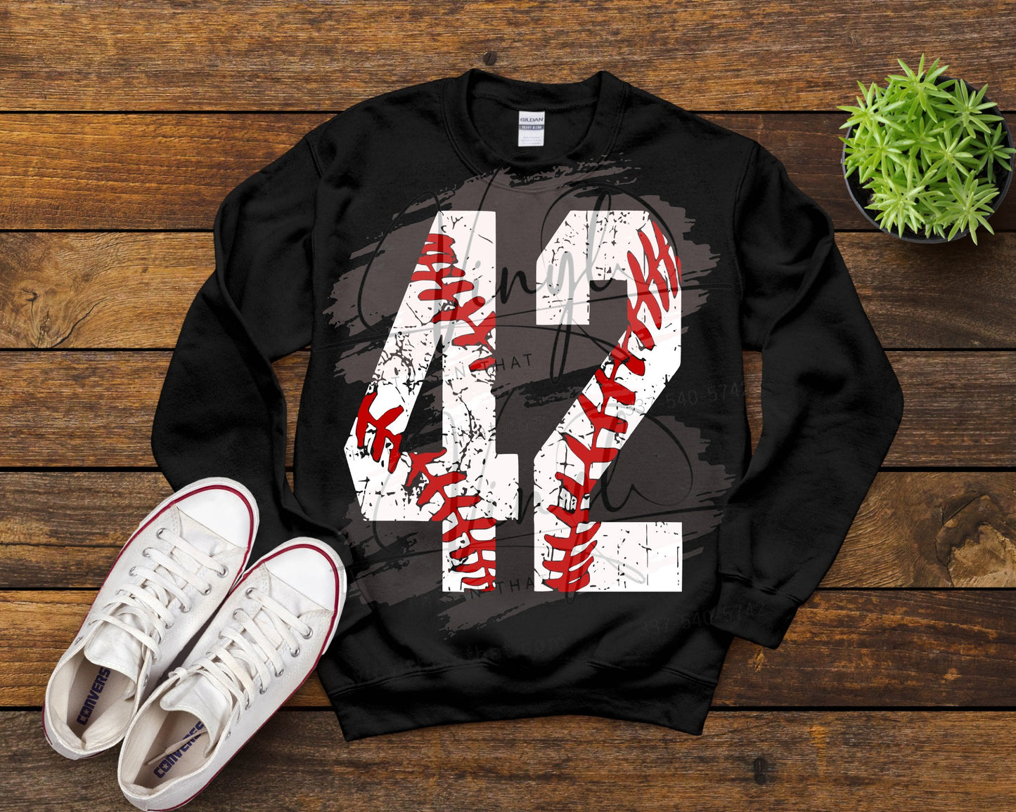 Grunge Baseball Number