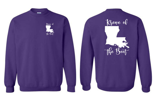 Krewe of the Boot Logo Crewneck Sweatshirt Single Color Logo