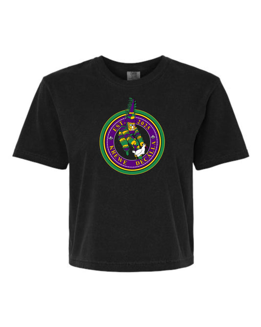 Krewe Decalla Logo Ladies Boxy Crop Tee