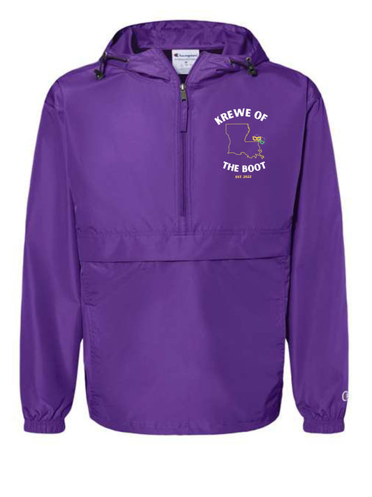 Krewe of the Boot Logo 2 Packable Quarter Zip
