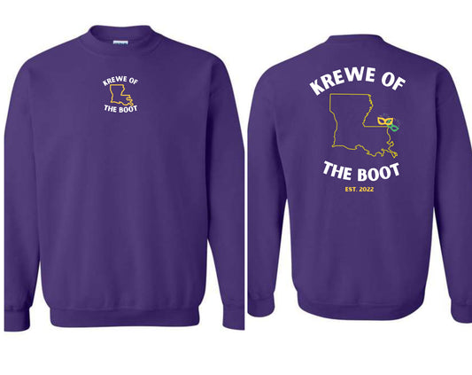 Krewe of the Boot Logo 2 Crewneck Sweatshirt