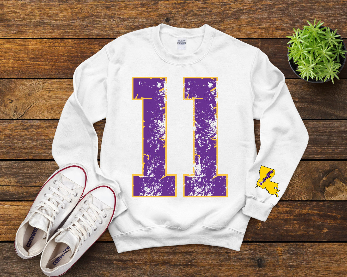 LA Bolt Grunge Player Number