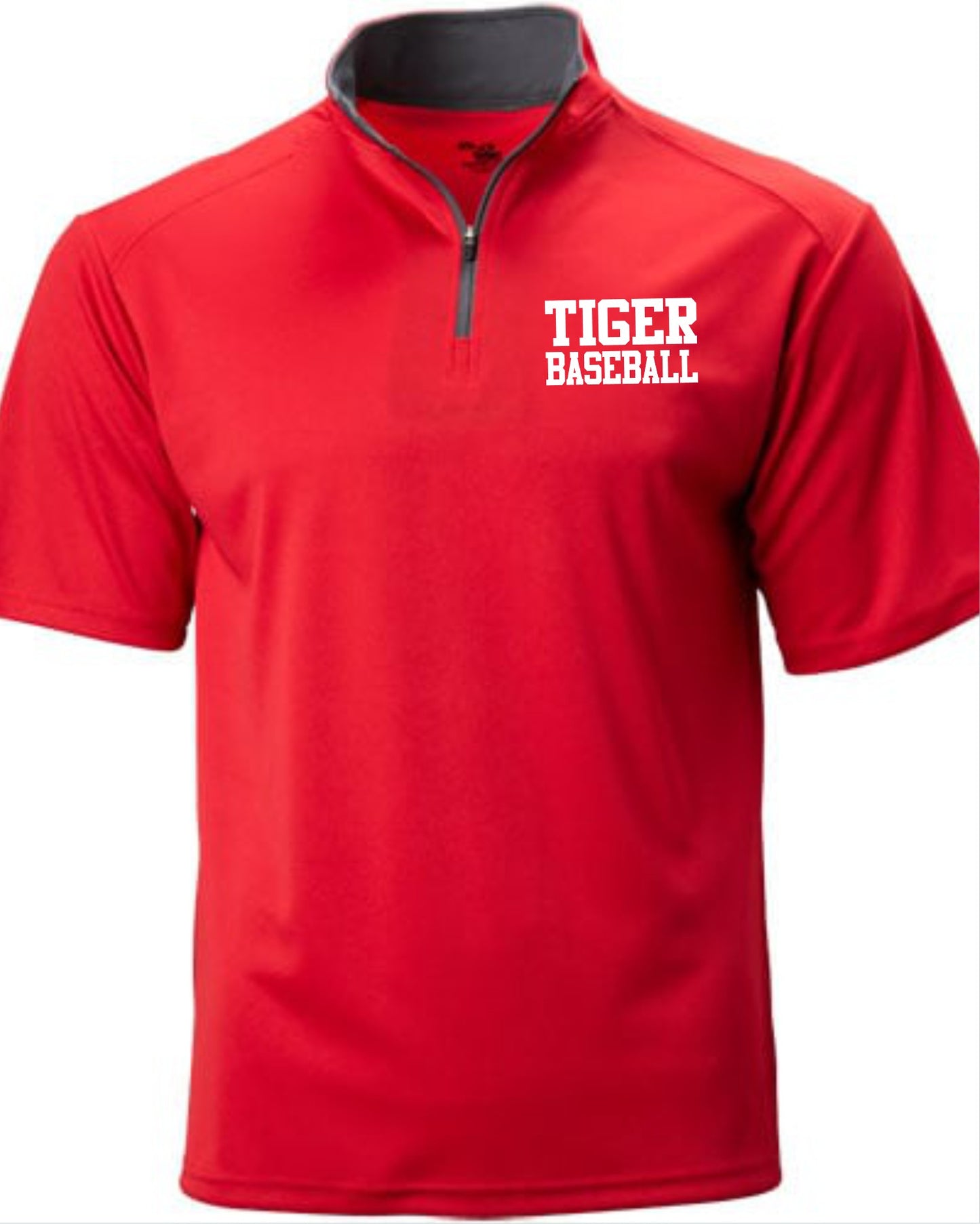 DHS Tiger Baseball left chest 1/4 zip - Short sleeve