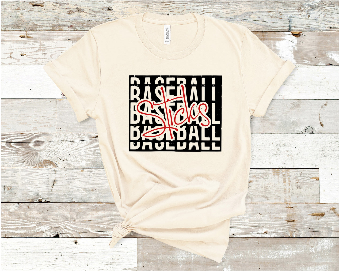 Sticks Baseball Grunge Repeat